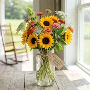 mason jar bouquet